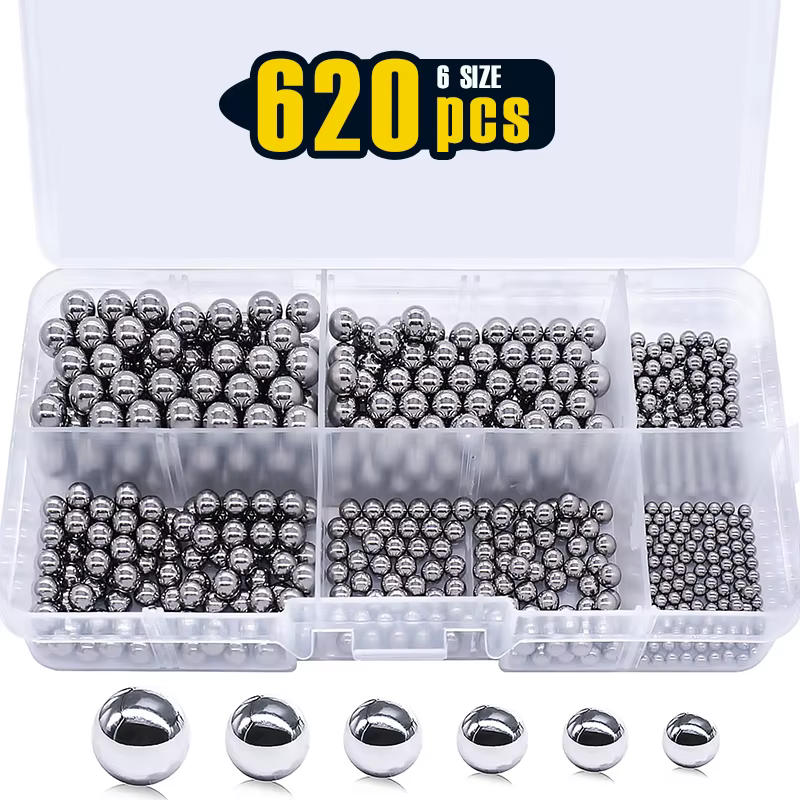 620 pièces 6 tailles billes de roulement de vélo