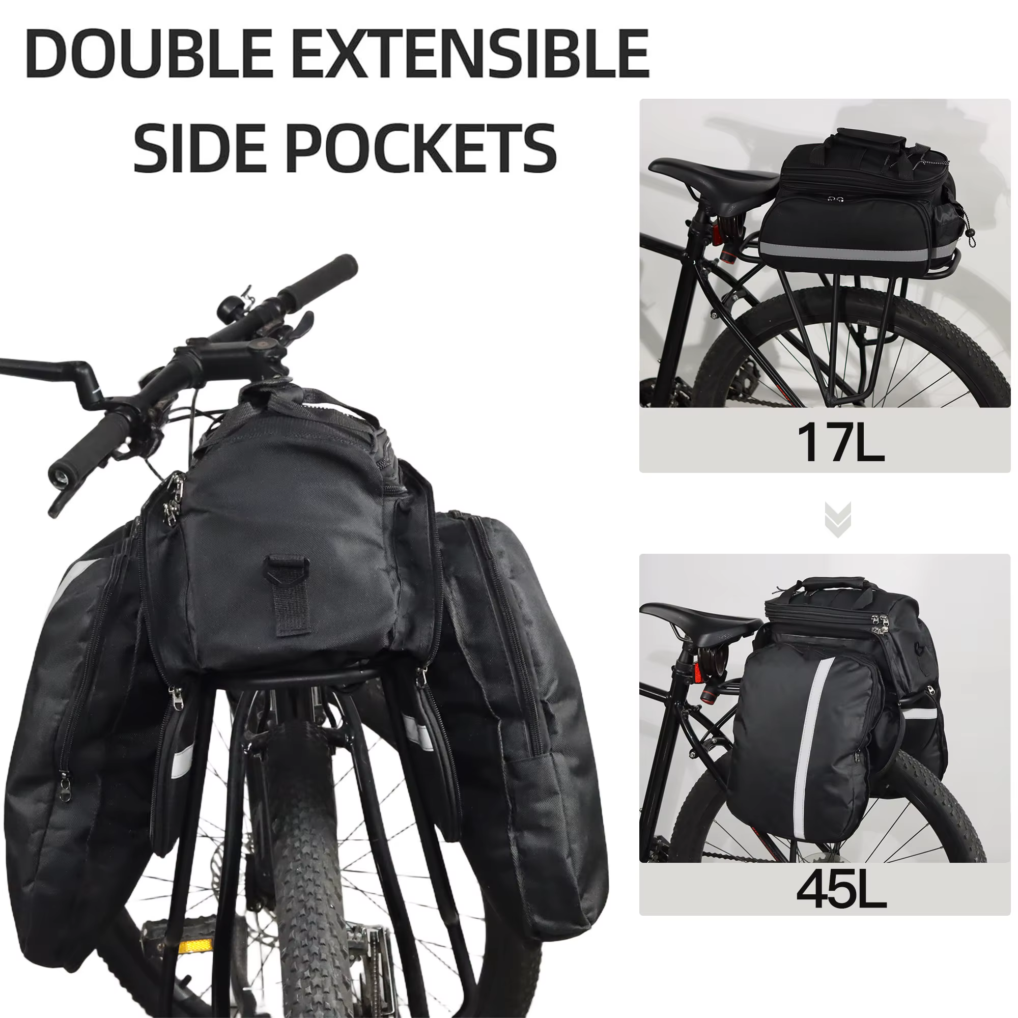 Sac de porte-bagages arrière pour vélo