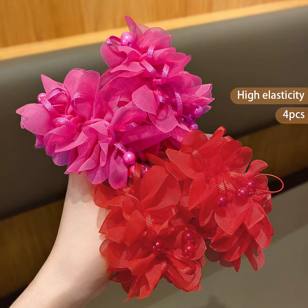 4 accessoires pour cheveux avec bandeaux mignons et doux, adaptés à un usage quotidien