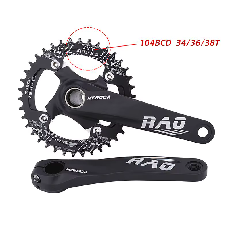 Vélo de montagne manivelle 170mm avec boîtier de pédalier 104BCD 34T 36T 38T