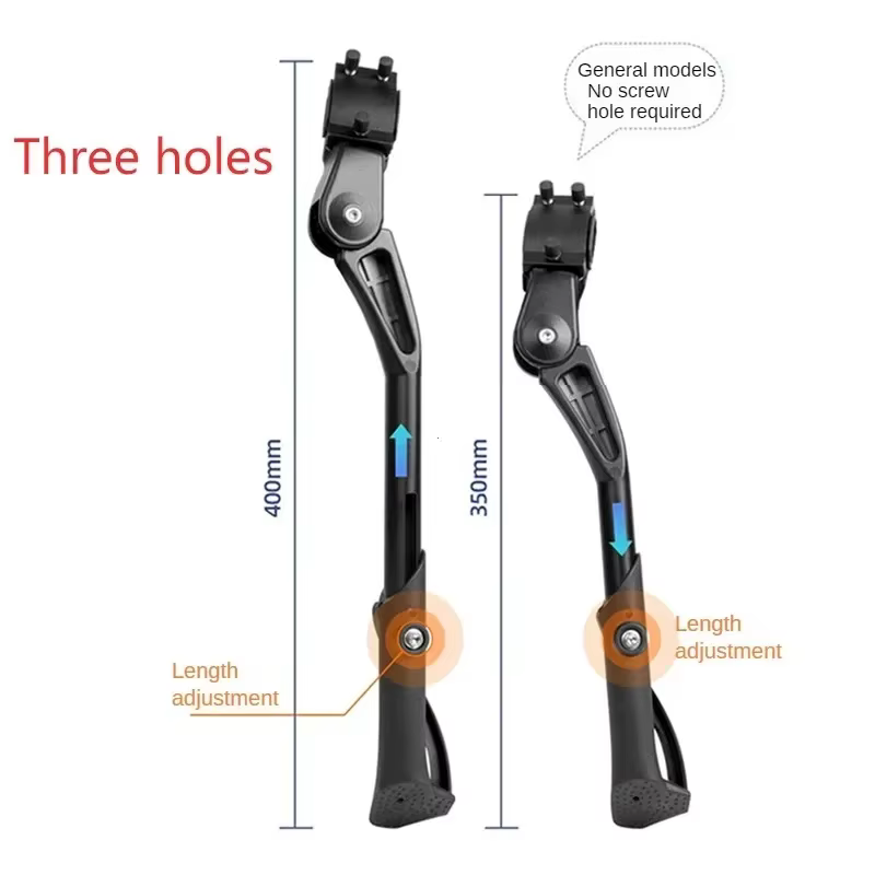 Béquille de vélo réglable en alliage d'aluminium