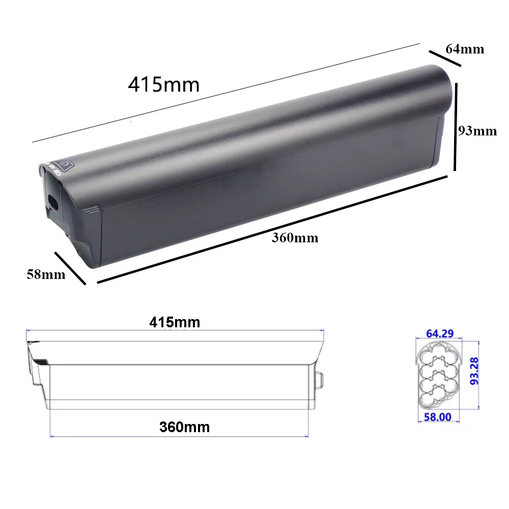 Batterie intégrée pour vélo électrique 48V 14Ah 12Ah 36V 13Ah 15Ah 16Ah 17.5Ah Li-ion pour HillMiles MileCity 1 MileTrail 1