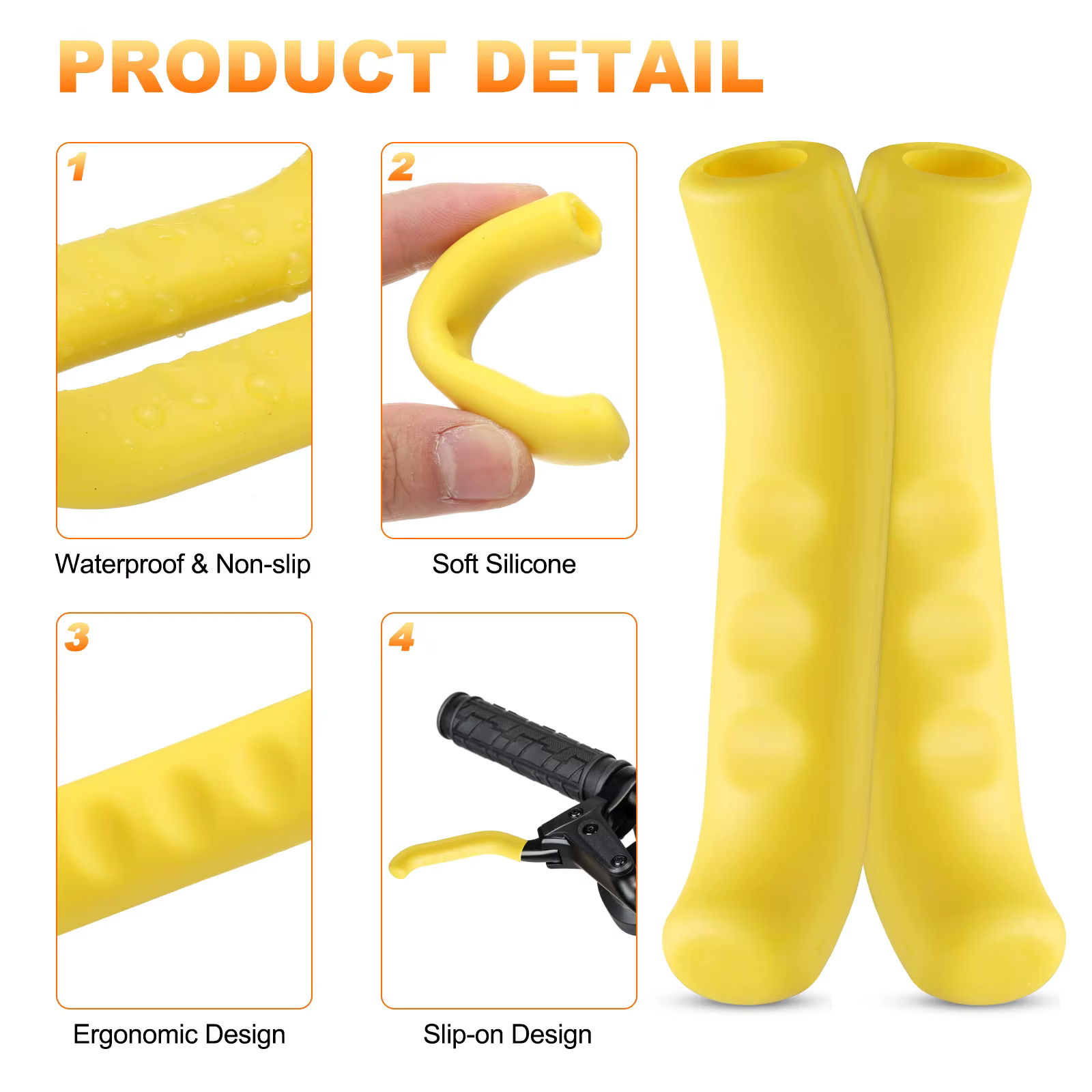 1/2/5/8 paires couvercle de levier de frein de vélo en Silicone protecteur de poignée