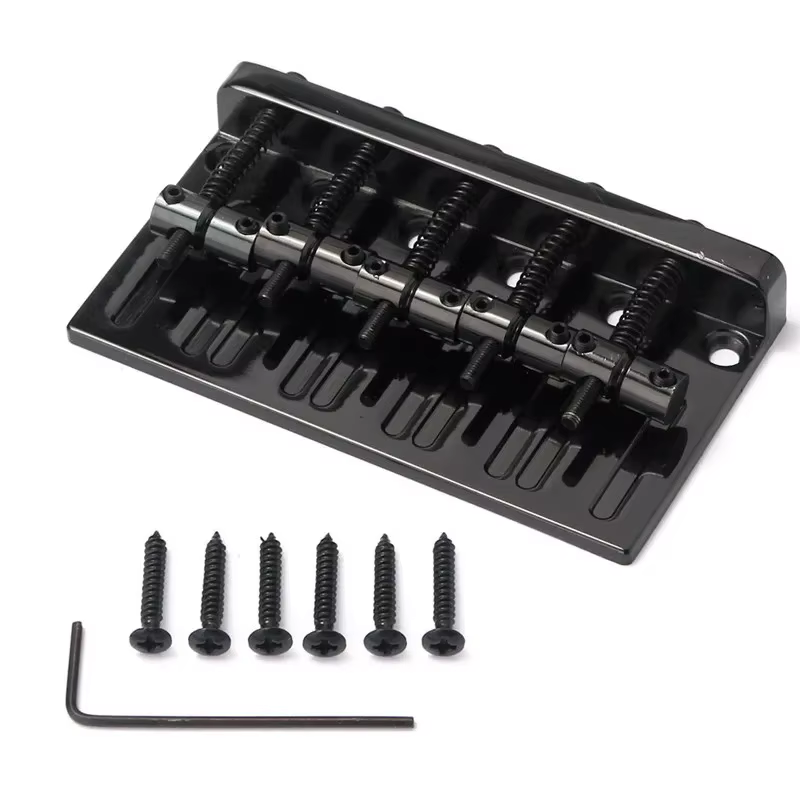 Un ensemble de 5 cordes noires pour basse électrique, accessoires de guitare, pièces d'instruments de musique