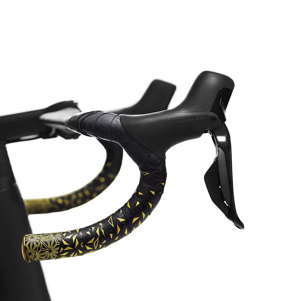 Ruban de barre de vélo de route Super collant Kush Star Fade bande de barre EVA/PU vélo anti-dérapant amortisseur bande d'enveloppe avec 1 paire de bouchons de barre