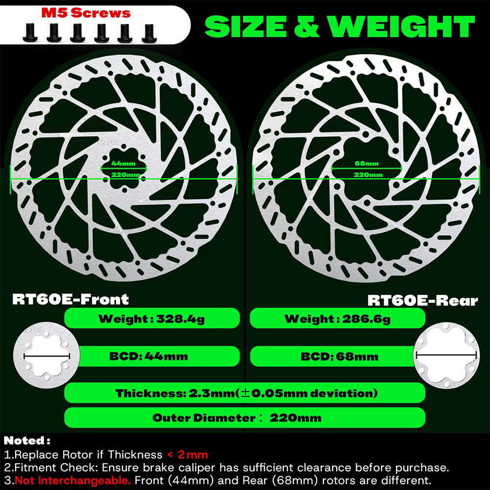 Disque de frein de vélo 140/160/180/203MM pour VTT