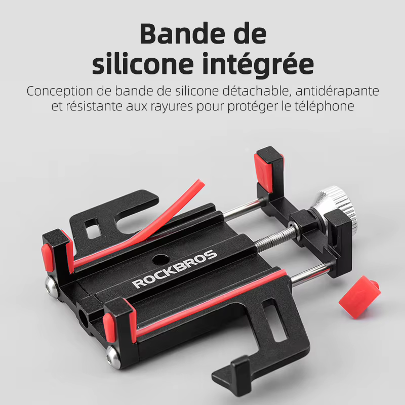 ROCKBROS – support de téléphone pour moto et vélo électrique en alliage d'aluminium cinq griffes mécanique CNC