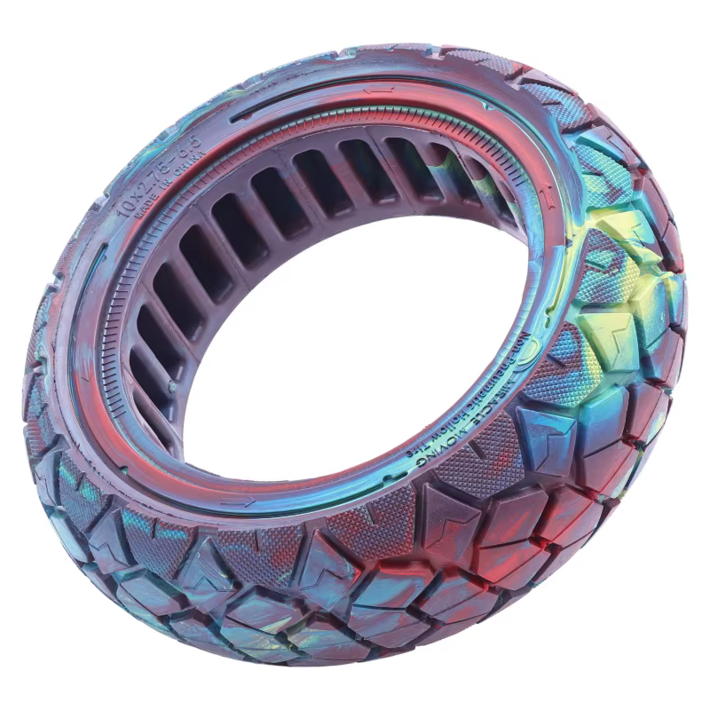 Pneu plein tout-terrain 10X2.75-6.5 pour trottinette, pneu plein alvéolé sans chambre à air 10X2.75-6.5