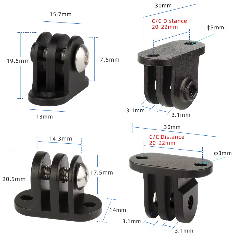 Adaptateurs de montage d'ordinateur de vélo en aluminium pour Garmin Edge Bryton