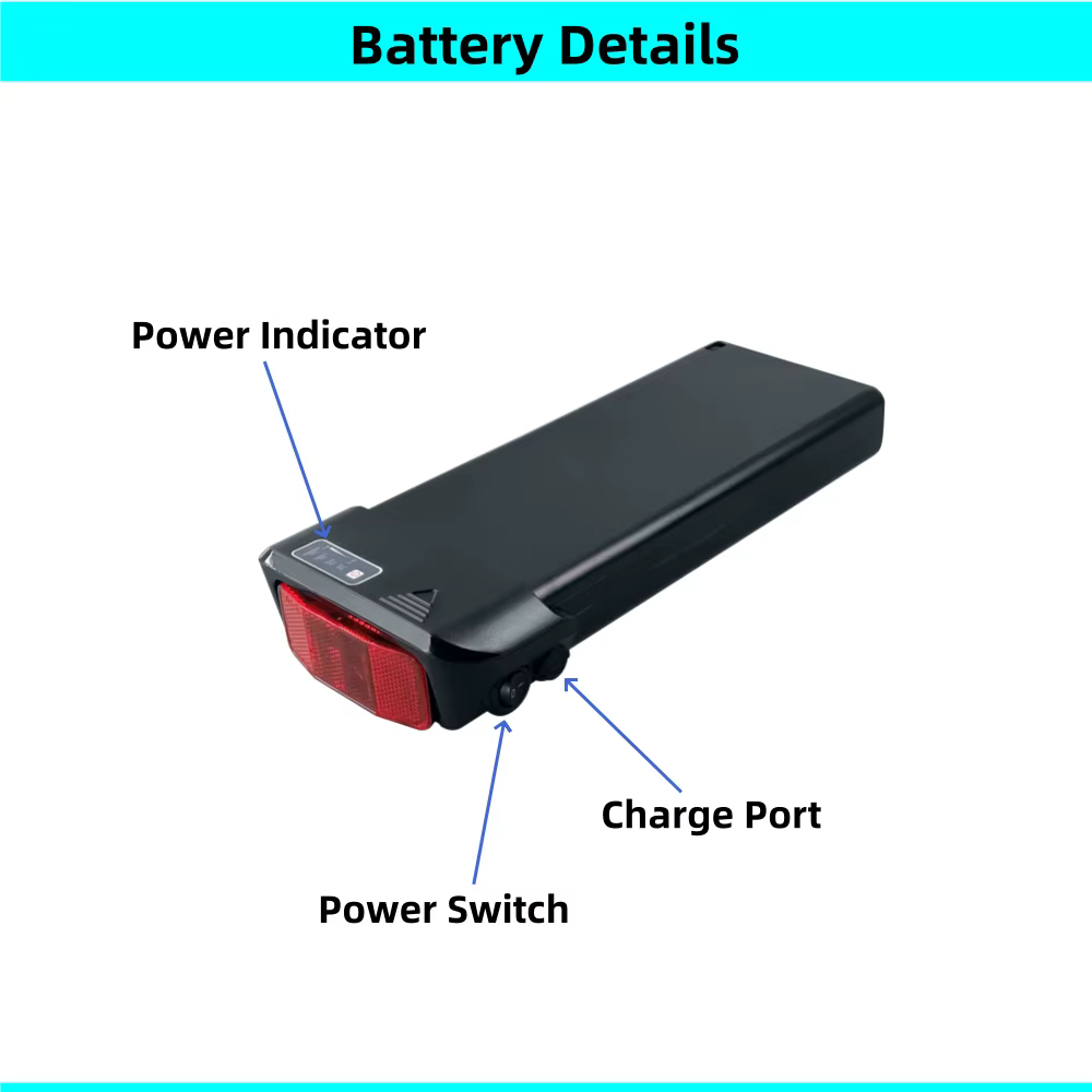 Batterie arrière T1 pour vélo de ville