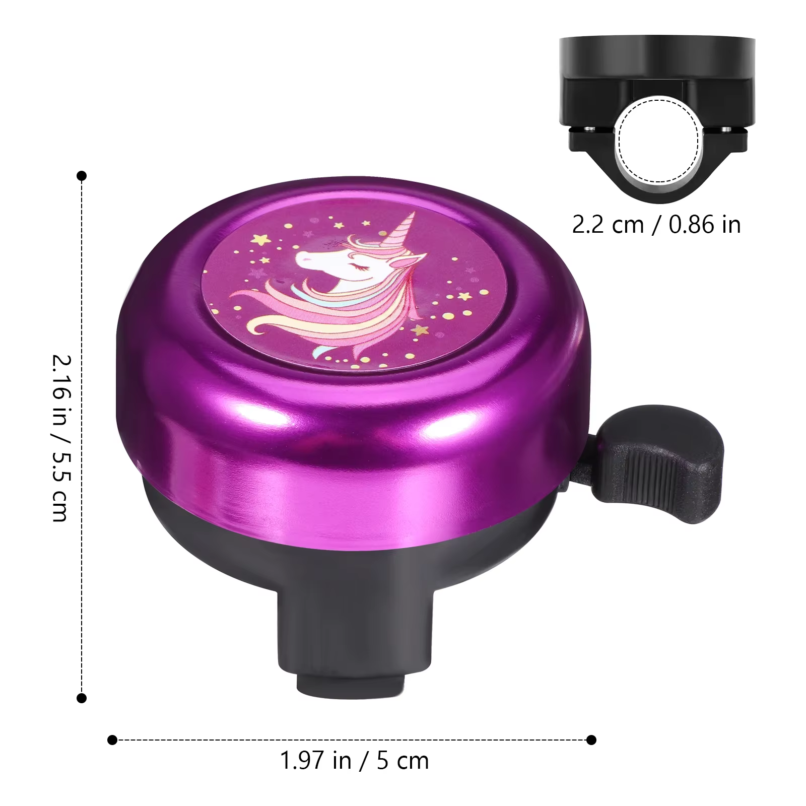 Cloches de vélo licorne mignonnes