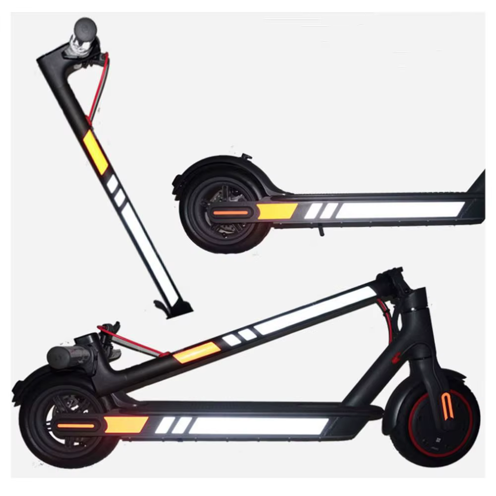 Pièces de Scooter électrique Paster décalcomanies autocollant de planche à roulettes autocollants de style réfléchissants étiquettes de lumière réfléchissantes pour Xiaomi Mijia M365
