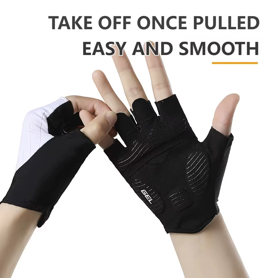 LOOGDEEL Gants de cyclisme mi-doigts pour hommes