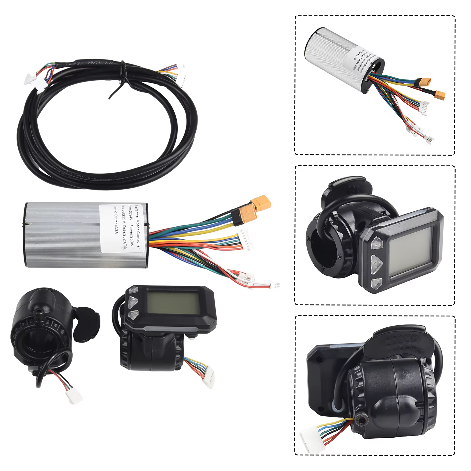 24/36V 350W avec écran LCD moniteur jeu de freins contrôleur e-scooter électrique Scooter vélo pièces d'équipement de cyclisme