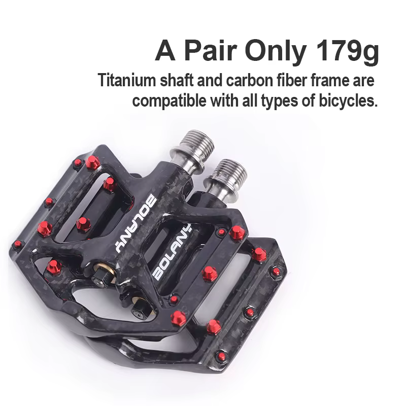 Pédales de vélo en fibre de carbone ultralégères coordonnantes