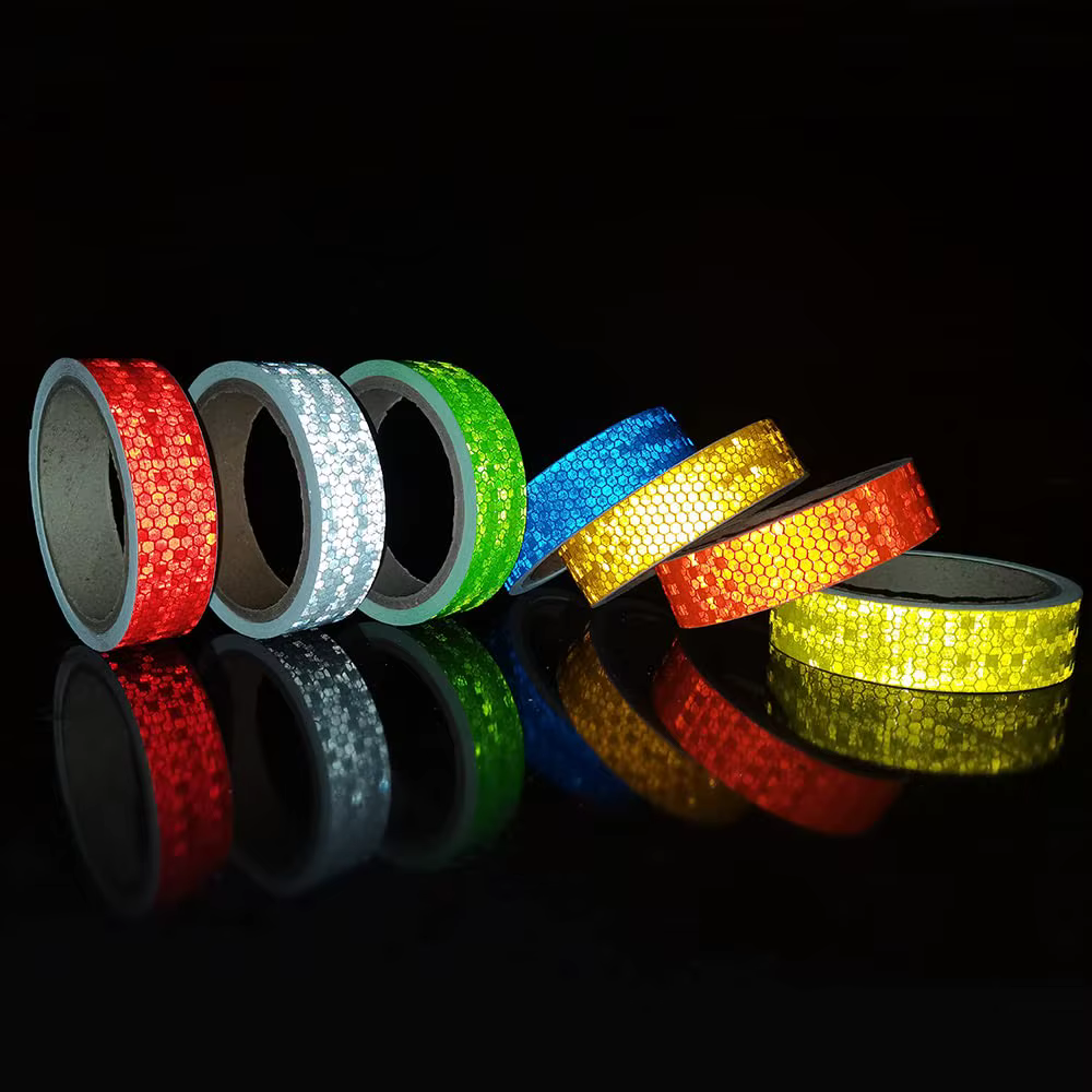 Bande autocollante réfléchissante fluorescente pour roue de vélo vtt