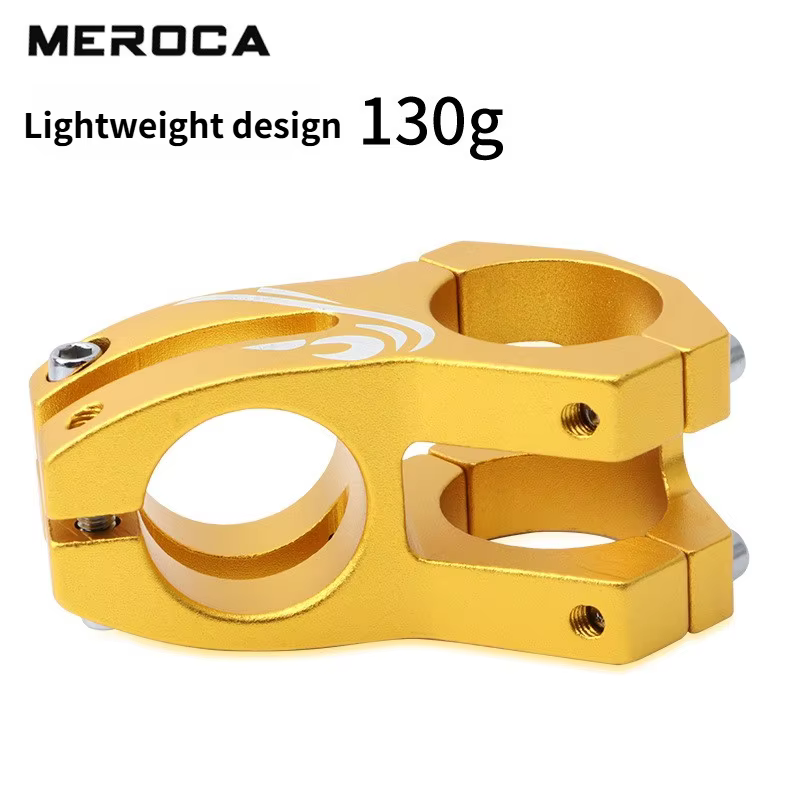 Tige de guidon MEROCA MTB 45 mm, tige courte creuse pour vélo, 28,6*31,8 mm, tige de guidon pour vélo de montagne et de route, en alliage d'aluminium.