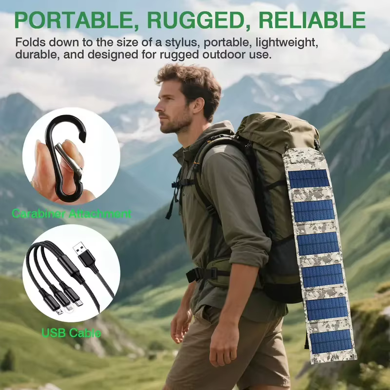 Chargeur portatif de rendement de panneau solaire pliable de 800W pour le Camping