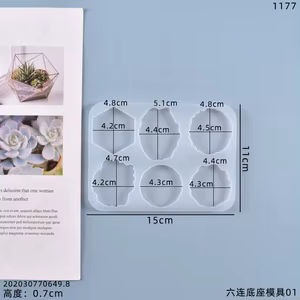Moules en Silicone pour bricolage, pour quatre pièces circulaires et Six pièces en forme d'os de chien, bases de montage d'airbag pour Smartphone irrégulières
