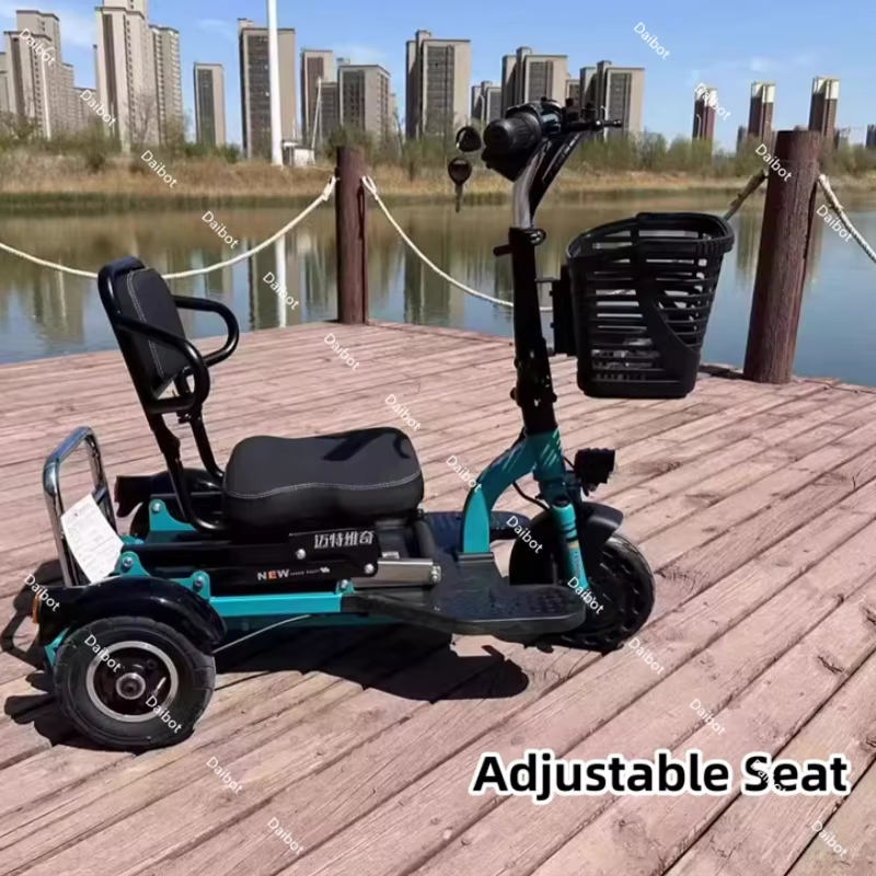 Tricycle électrique petit Mini Scooter pliant pour personnes âgées 300W 48V 3 roues