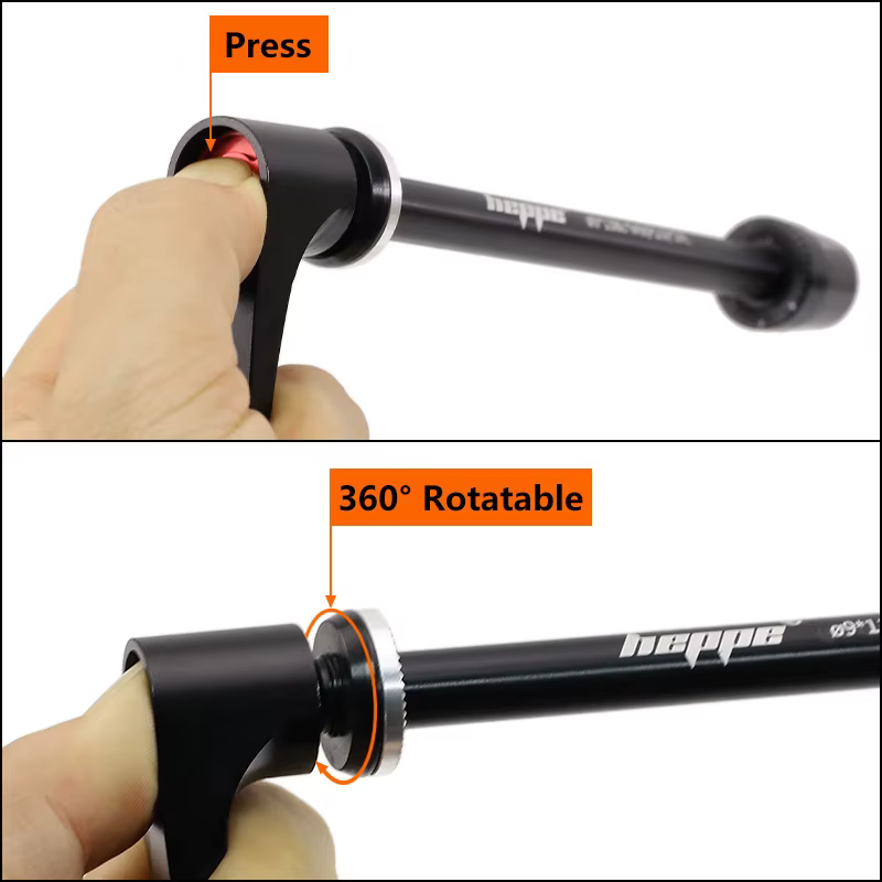 HEPPE vélo à travers l'axe 9x100 10x135 vtt vélo de route moyeu de roue avant arrière à axe traversant moyeu de vélo brochettes M10 M9 vélo à dégagement rapide