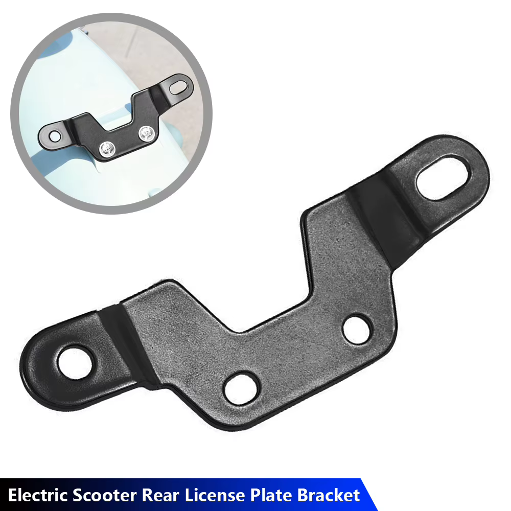 Support de plaque d'immatriculation arrière pour scooter électrique et vélo électrique, cadre long avec vis pour moto