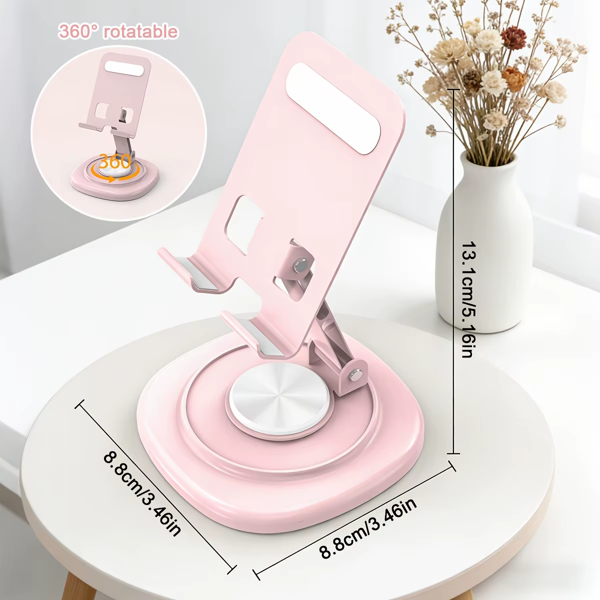 Pack de 1 360 ° Support de téléphone rotatif et pliable