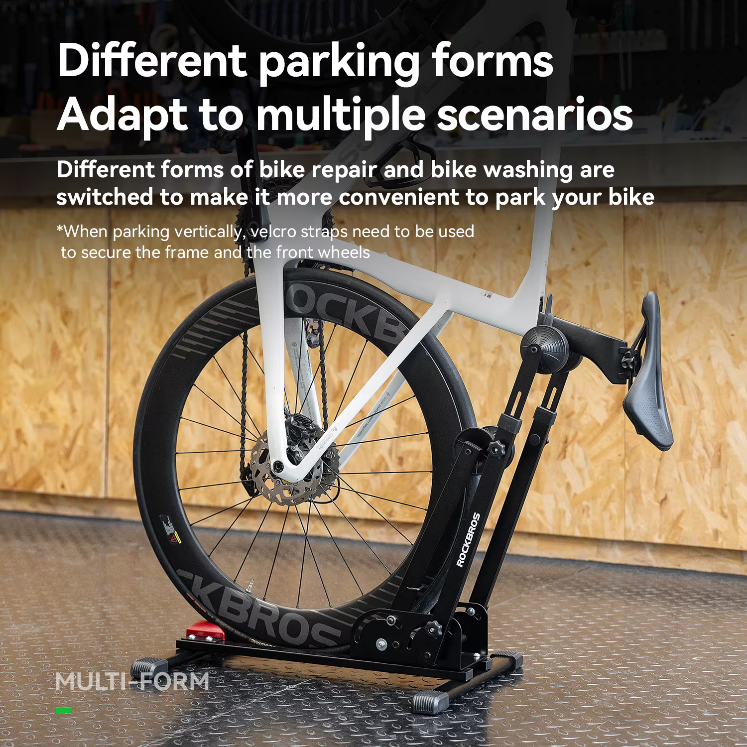 ROCKBROS supports de stationnement de vélo Double pôles en acier au carbone vtt
