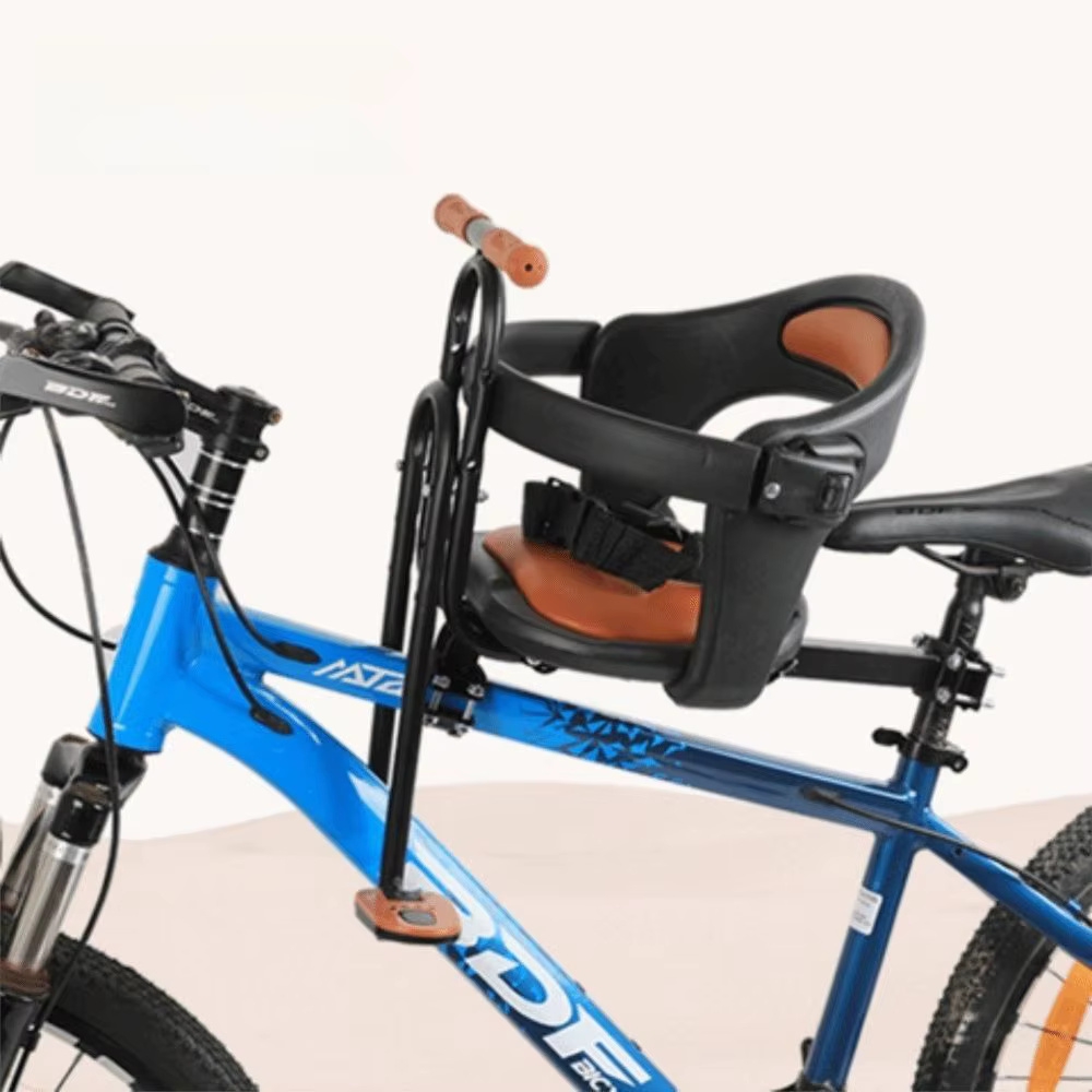 Siège enfant avant rembourré avec accoudoir pour vélo