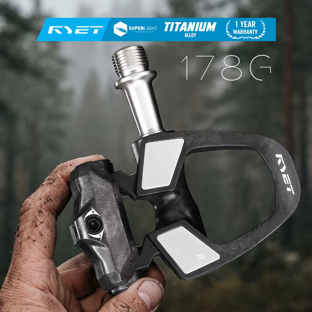 Pédales de vélo de route à clipser en carbone RYET 178g