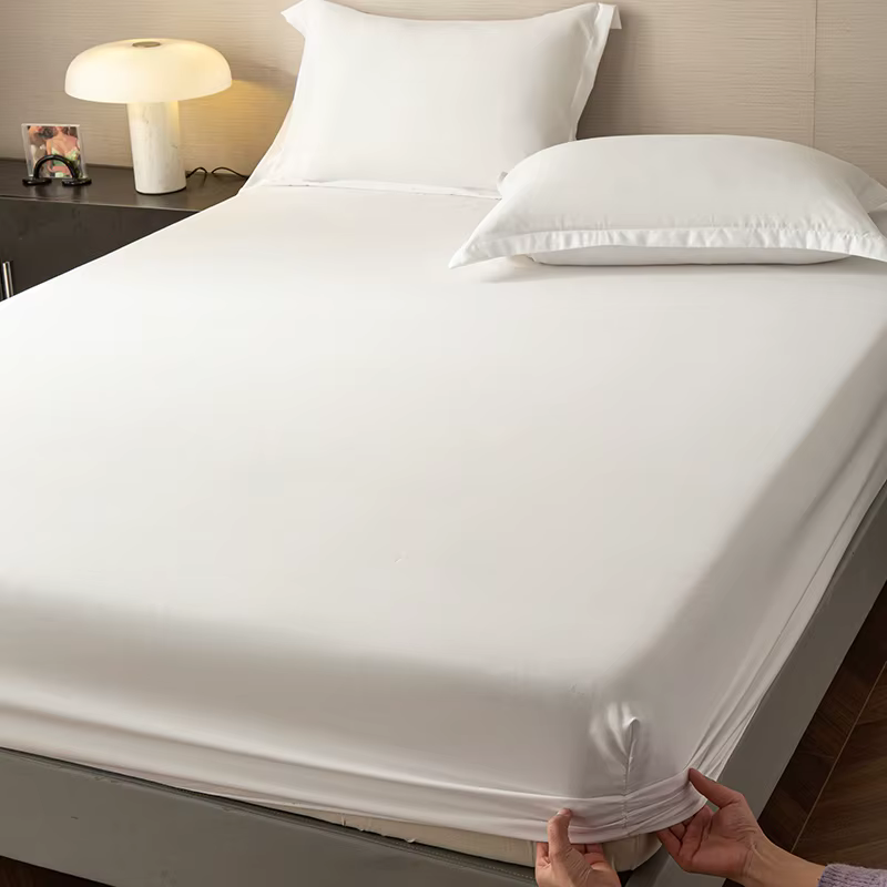 Drap-housse de haute qualité - Microfibre douce au toucher, poche profonde 25 cm, anti-rides, antidérapant, couleur unie, taille simple/pleine/queen/king