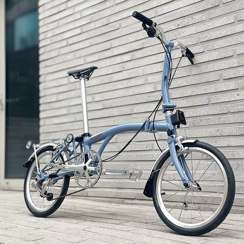Aceoffix rétro gauche pédale à dégagement rapide pour vélo pliant brompton corps en alliage d'aluminium arbre en acier au chrome molybdène