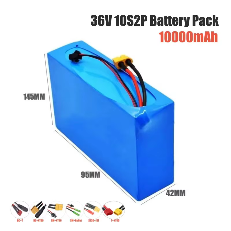Batterie au lithium rechargeable 36V 10000mAh 10S2P avec BMS – Alimentation haute performance à cellules intégrées pour scooter et remplacement