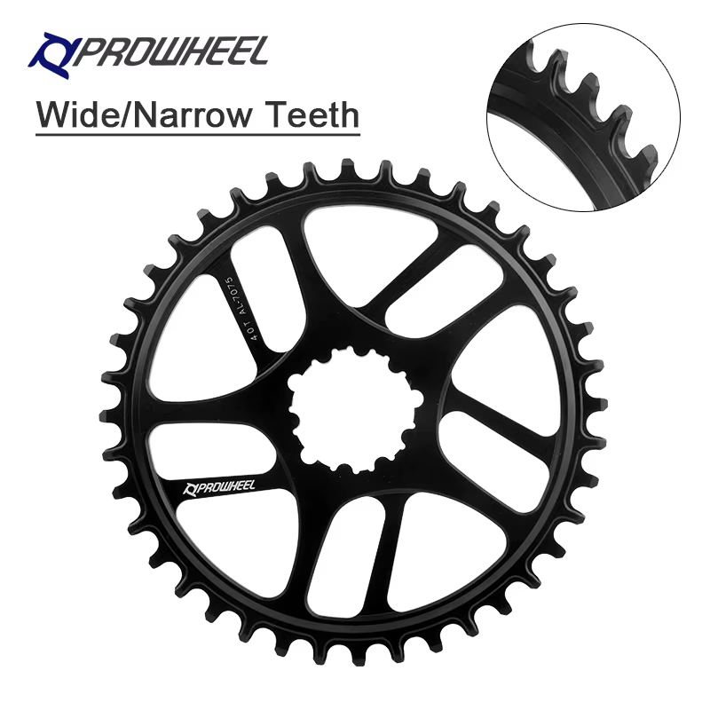 Prowheel DMA Plateau de pédalier Direct Mount 3 boulons Narrow Wide en aluminium AL7075 pour vélo de route