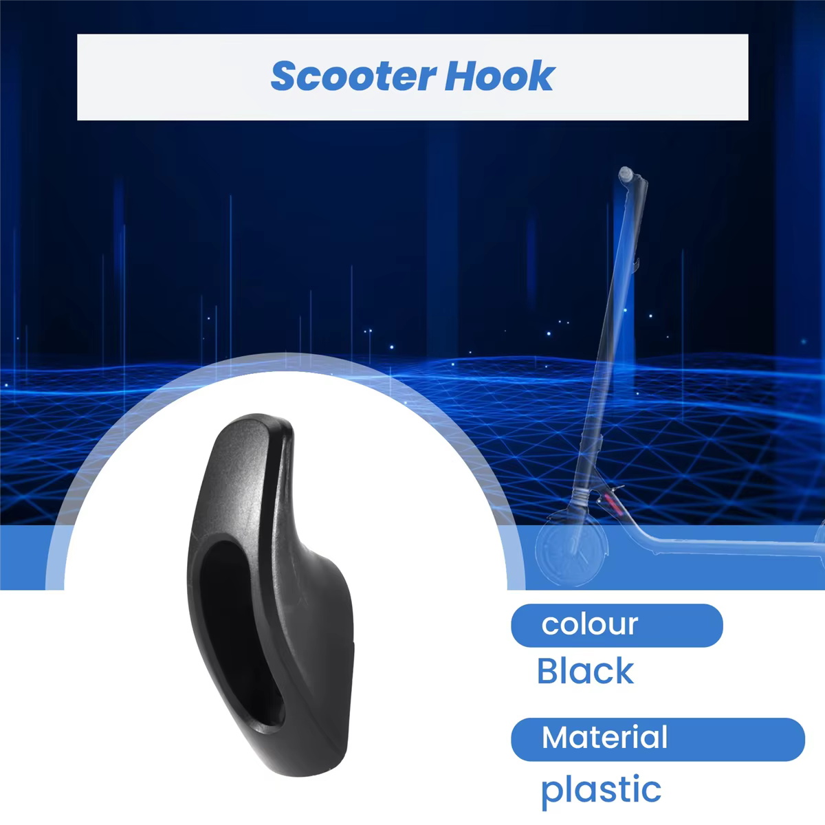 # Crochet de suspension Flexible en métal de mise à niveau de 164M pour remplacement de Scooter électrique Ninebot Segway Es1 Es2 Es3 Es4 (noir)