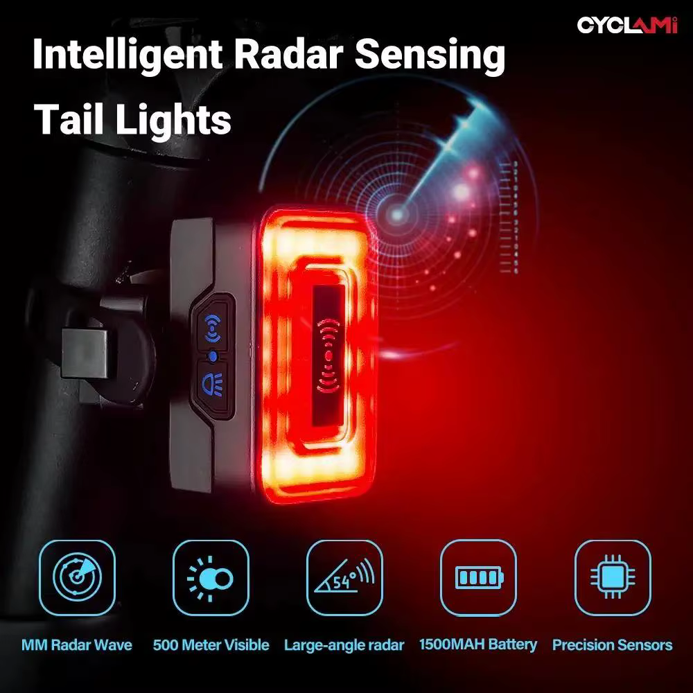 CYCLAMI vélo Radar Intelligent feu arrière