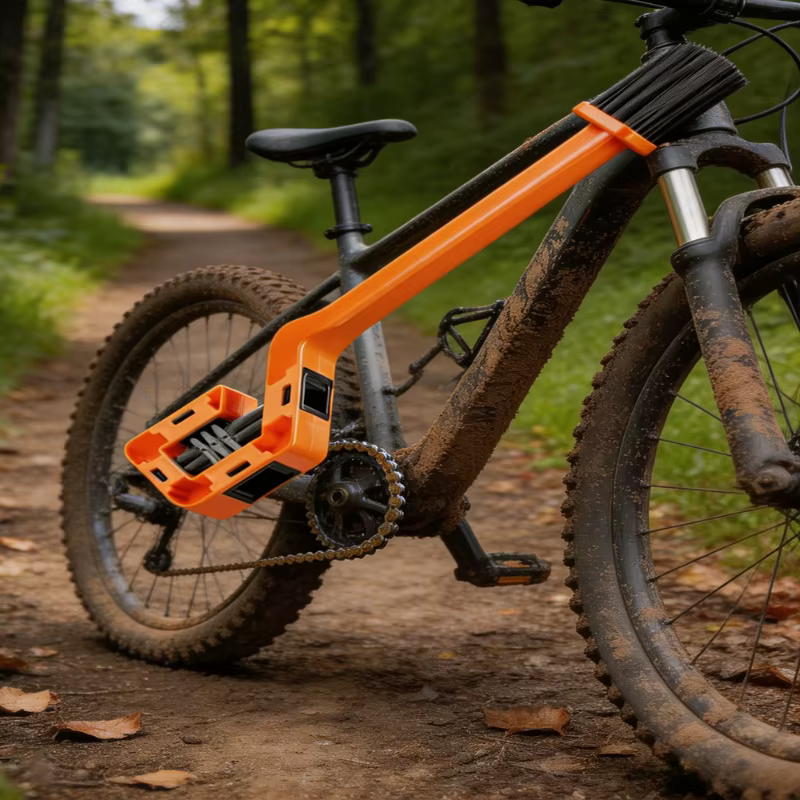 Brosse de nettoyage de chaîne de vélo à double tête