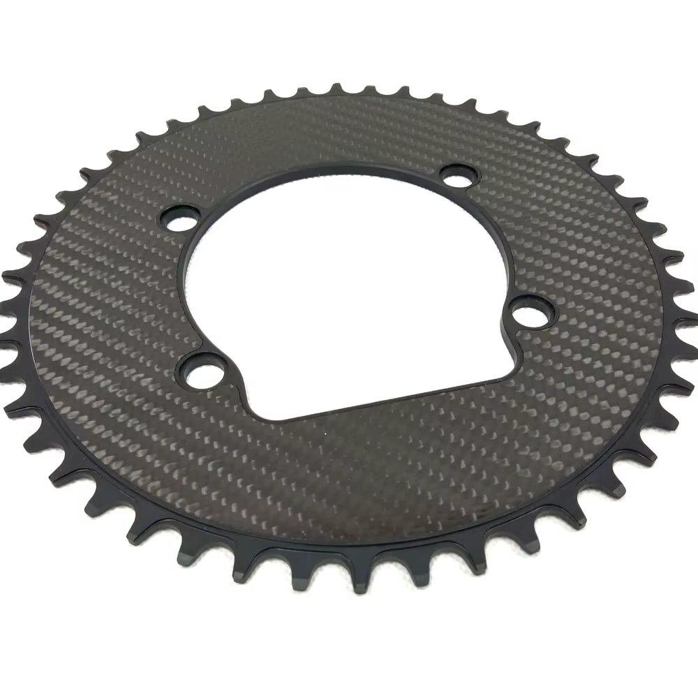 LEESE plateau unique 110 BCD-4Bults pour vélo de route/Graclé 46T 48T 50T 52T combinaison de fibres de carbone boucles