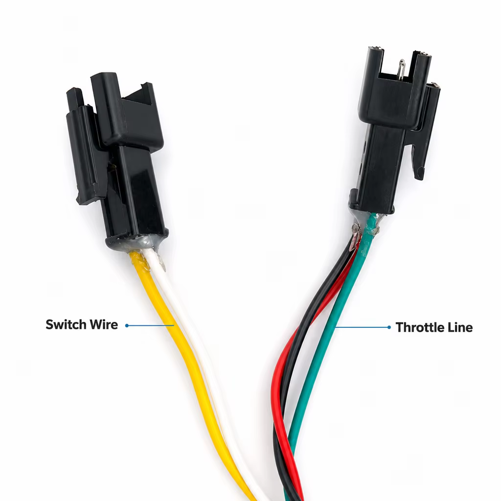 Accélérateur rotatif pour trottinette électrique avec verrouillage de contact
