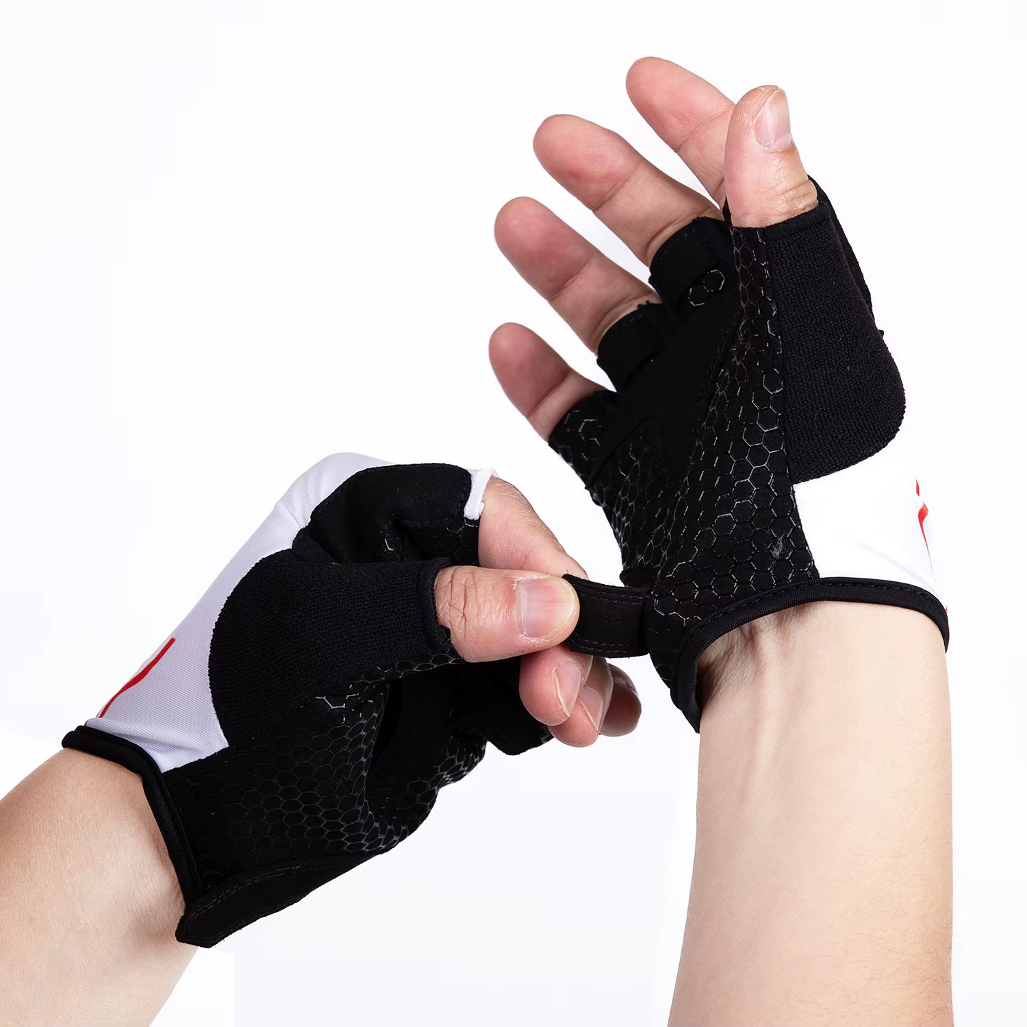 Gants de cyclisme rembourrés à demi-doigts pour hommes et femmes