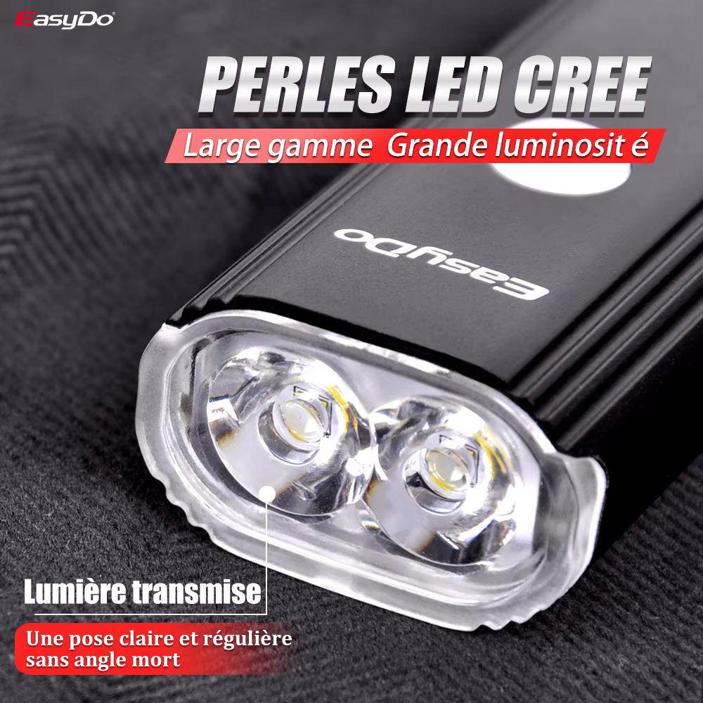 Feu avant de vélo, Rechargeable par USB
