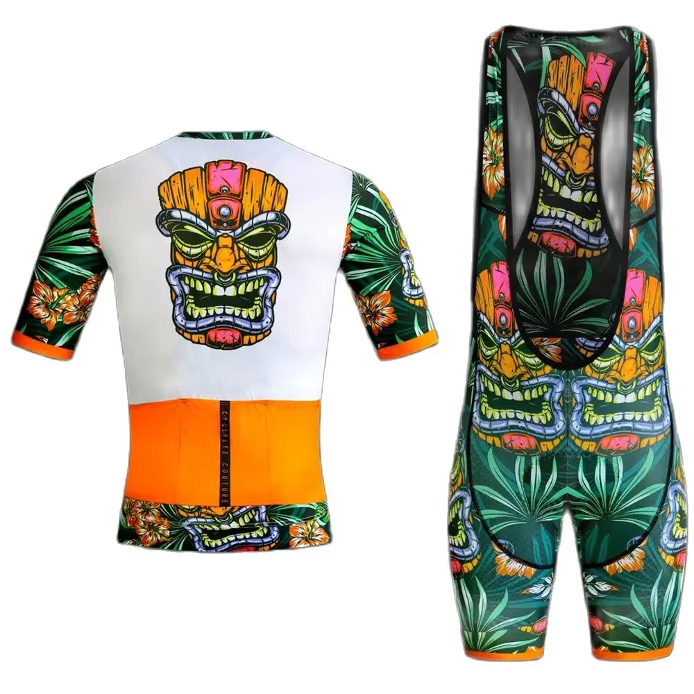 Ensemble de maillot d'équipe professionnelle pour hommes, vêtements de cyclisme, kit à manches courtes, uniforme de course, vélo de route, été