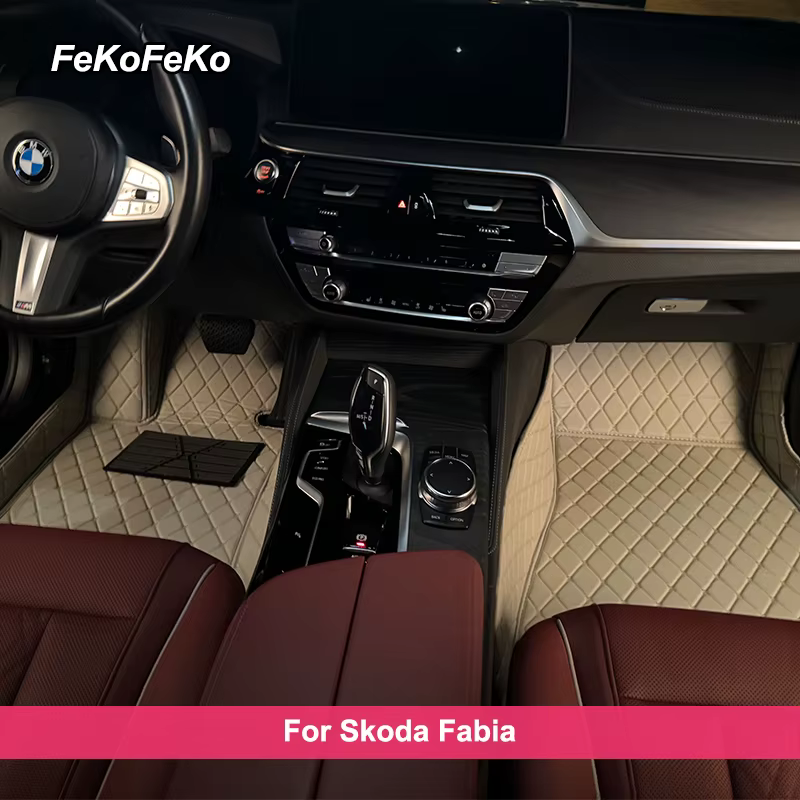 Tapis de sol de voiture personnalisés pour Skoda Fabia, accessoires de voiture