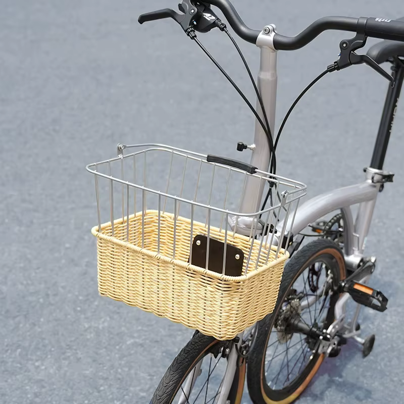 Panier de vélo tissé amovible