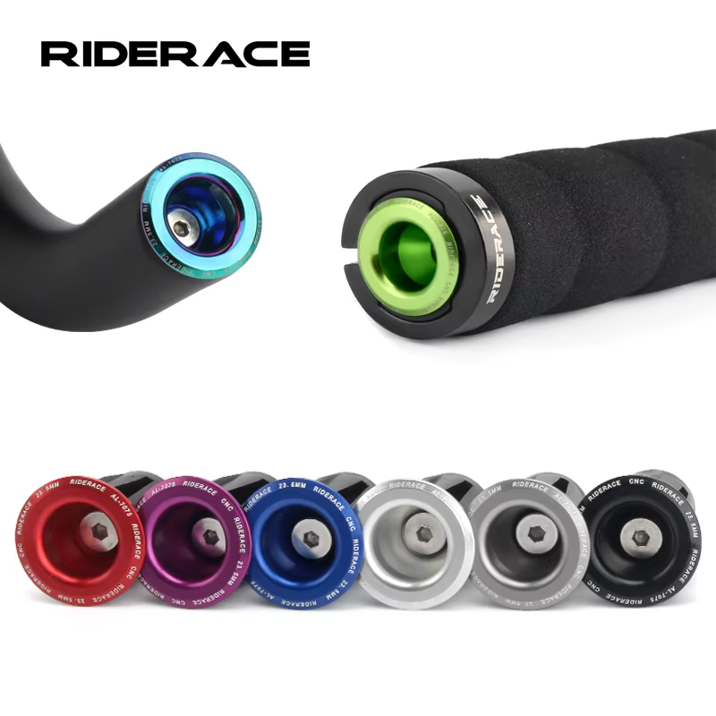 1 paire de capuchons d'extrémité de barre de poignée de vélo en alliage d'aluminium BMX vtt bouchons