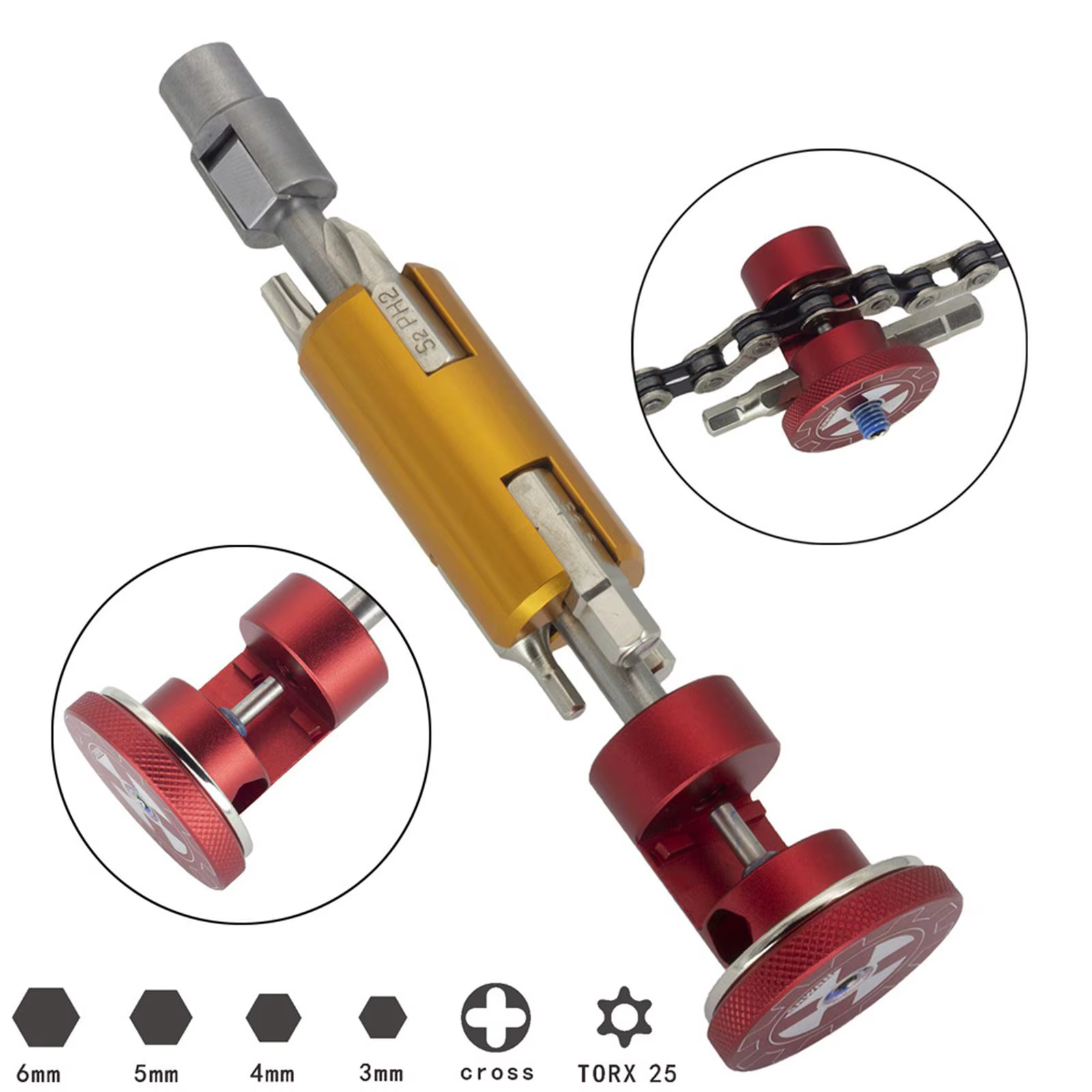 Kit d'outils de réparation de vélo avec aimant