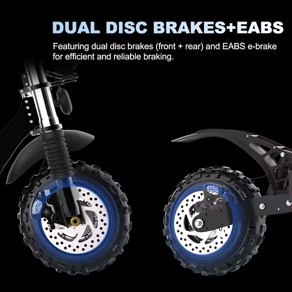 Scooter électrique pour adultes, vitesse maximale 85-90 km/h, 30 Ah, moteurs puissants 6000 W, pneus tout-terrain 11 pouces, e-scooter