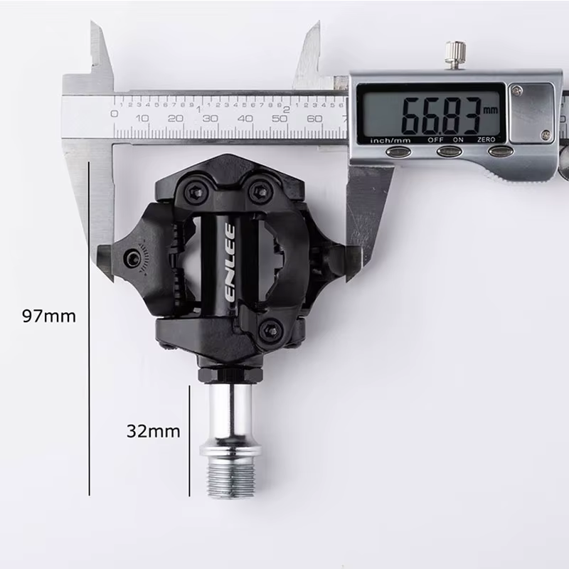ENLEE pédale de verrouillage de vélo 1 avec taquet gratuit pour système SPD vtt route aluminium anti-dérapant roulement