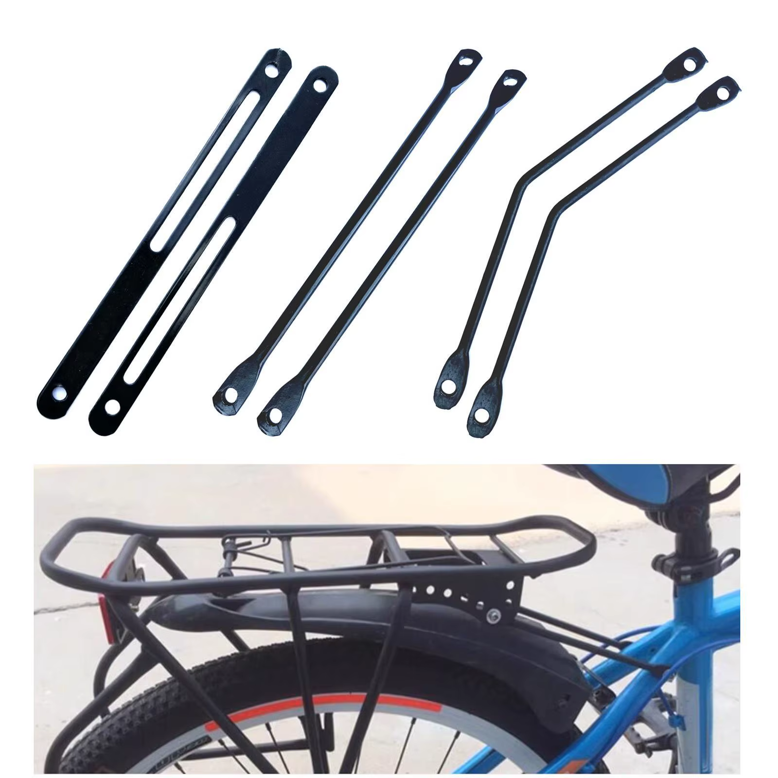 2x porte-bagages tige de Support arrière