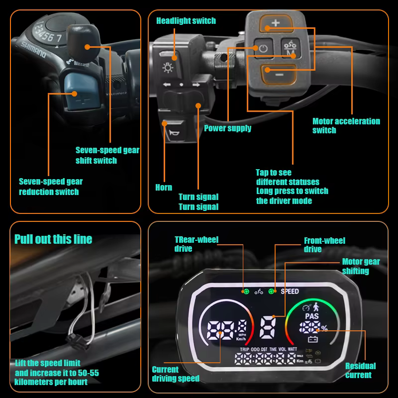 Vélo électrique S8pro3500W à moteur brushless